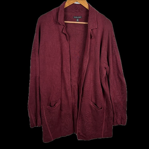 Eileen Fisher Silk/Cotton Knit Cardigan Sweater Blazer XL Breathable Minimalist - Picture 1 of 10